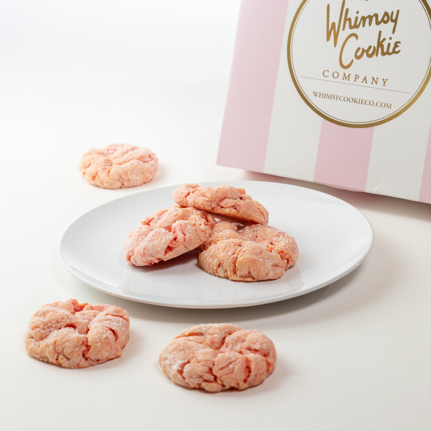 Strawberry Gooey Butter Cookies