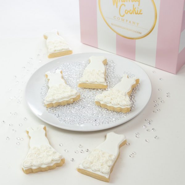 Add a set of Wedding Dress themed cookies to your order