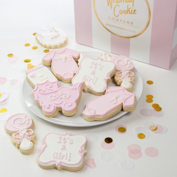 Add a set of It's a Girl themed cookies to your order
