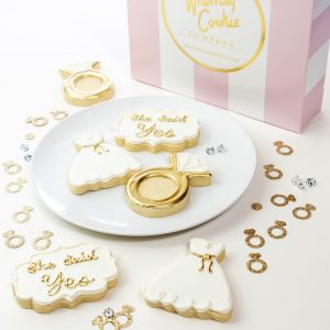 Add a set of She Said Yes! themed cookies to your order