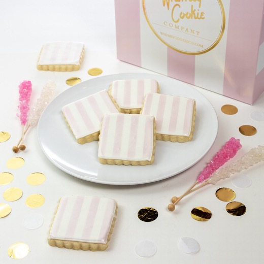 Add a set of our Signature Pink and White cookies to your order