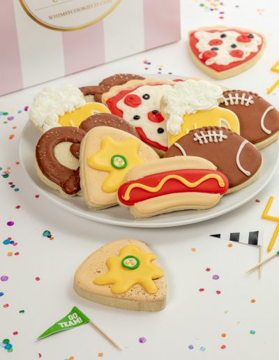 Add a set of Tailgate Snacks themed cookies to your order
