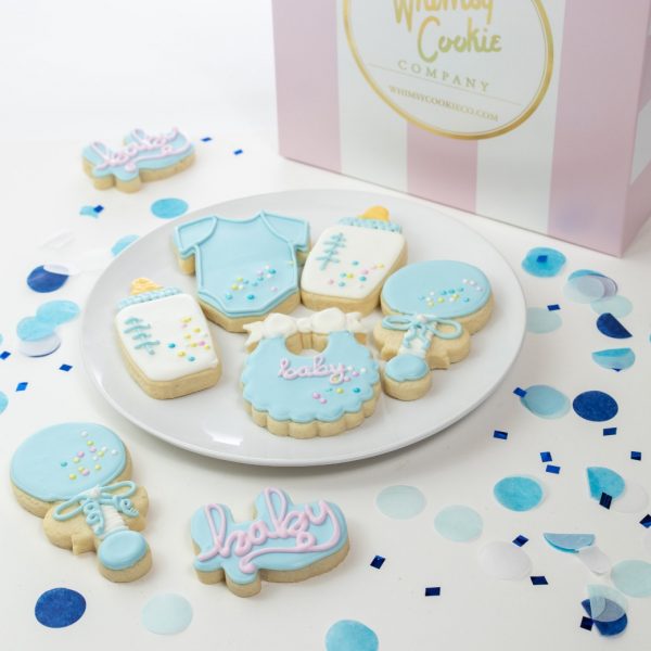 Add a set of Sweet Baby Boy themed cookies to your order