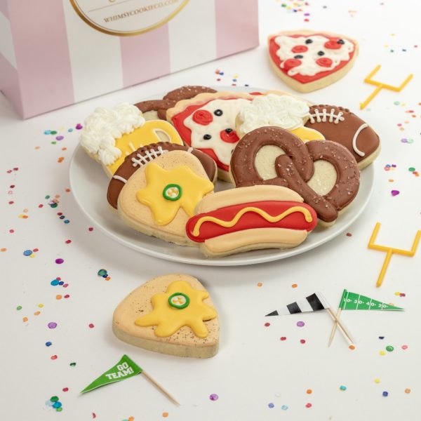 Add a set of Tailgate Snacks themed cookies to your order