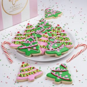 Add a set of these festive Christmas Tree cookies to your order