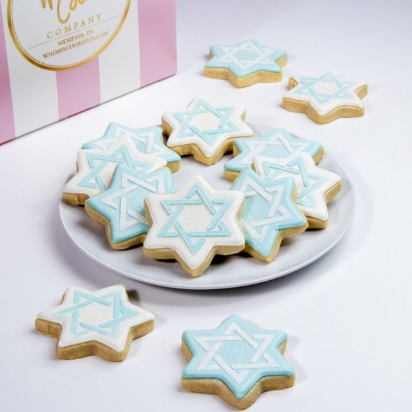 Add a batch of our lovely Star of David themed Hanukkah cookies to your order