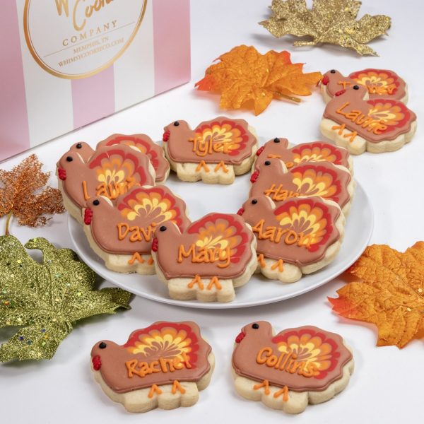 Add a set of these Personalized Turkey cookies to your order