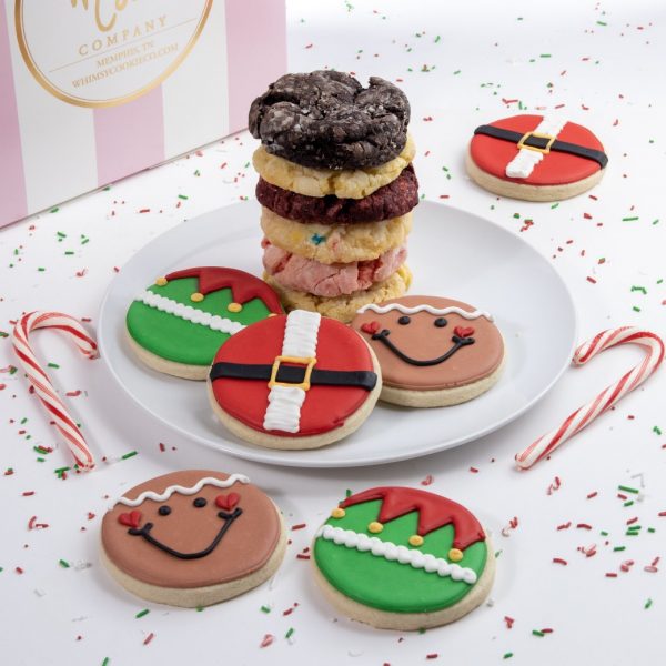 Add this festive mix of cute sugar cookies and classic Gooey Butter Cookies to your order