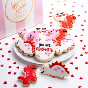 Each set of 12 cookies is made with our incredible sugar cookie recipe, thick, soft and oh so yummy! Each cookie is heat sealed and shipped in our signature pink and white striped box.