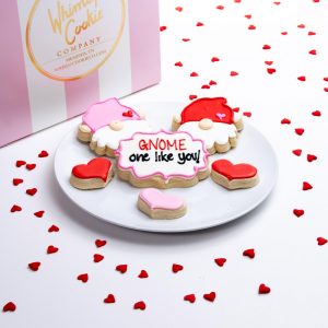 This precious set of cookies is made with our incredible sugar cookie recipe, thick, soft and oh so yummy! Each cookie is heat sealed and shipped in our signature pink and white striped box.