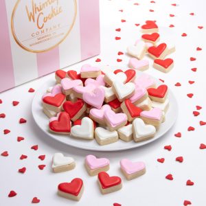 Our Whimsy Bites are one of our most popular cookies and will make a great addition to any event! Packaged 12 to a bag and made with our incredible sugar cookie recipe, thick soft and yummy!! Shipped in our signature pink and white box.