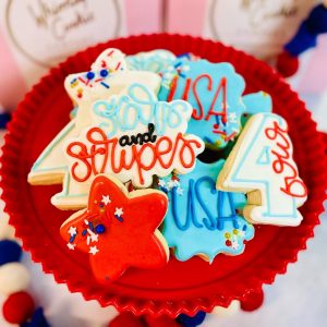 Stars and stripes cookies