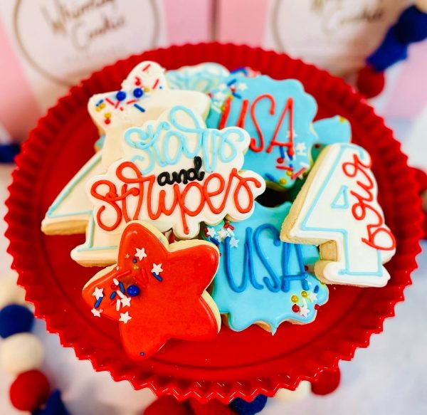 Stars and stripes cookies
